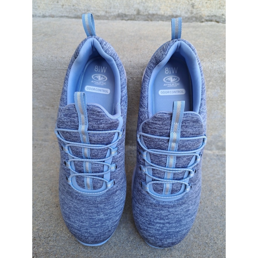 Athletic Works Women's Odor Control Blue Slip-On Snikers 8.5 W